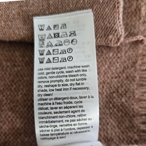 Calvin Klein Jeans Womens Cardigan Large Light Pink Mauve Long Sleeve Pockets - Picture 7 of 7